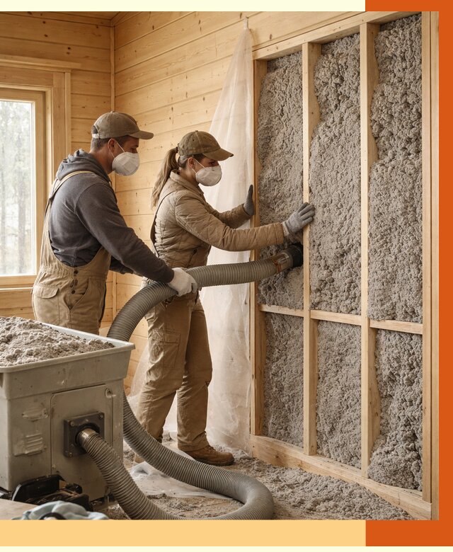 Утепление дачного дома эковатой в Кохме от 1506 руб./м2 — комплексно, ТепломастерКхм