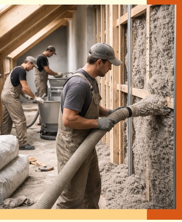 Утепление таунхауса эковатой в Кохме от 2285 руб./м² — монтаж и задувка | ТепломастерКхм