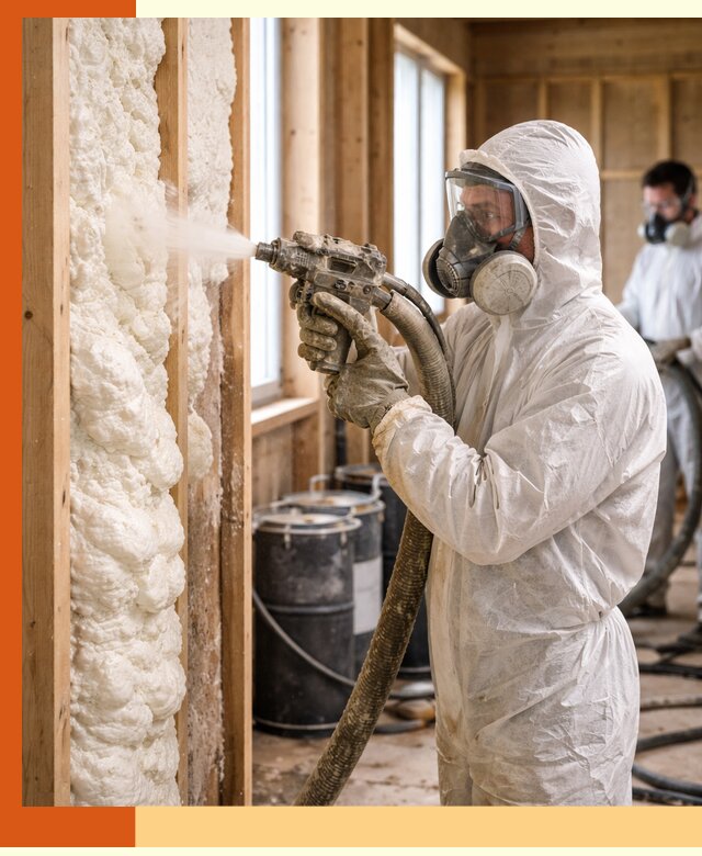 Утепление каркасного дома пенополиуретаном в Кохме