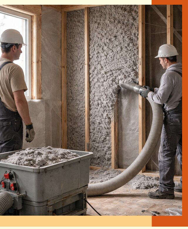 Утепление каркасного дома эковатой в Кохме от 1870 руб. | ТепломастерКхм