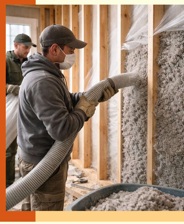 Утепление каркасного дома эковатой в Кохме — качественно и надолго