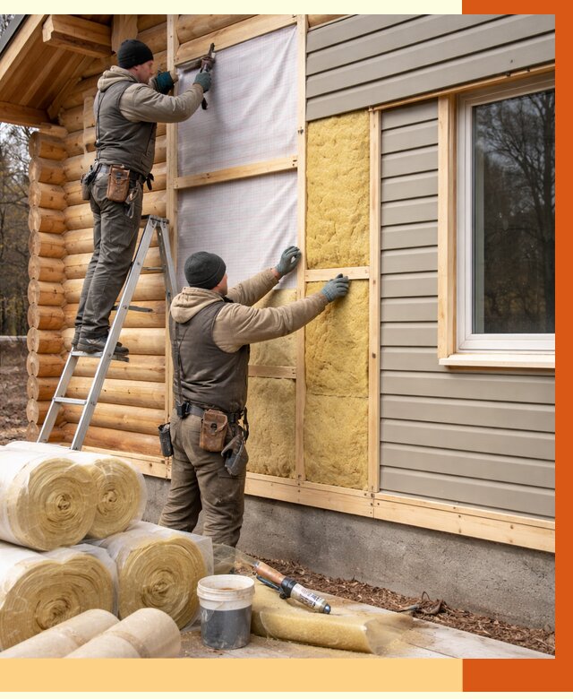 Утепление деревянного дома в Кохме от 6441 руб./м2 — заказать работы | ТепломастерКхм