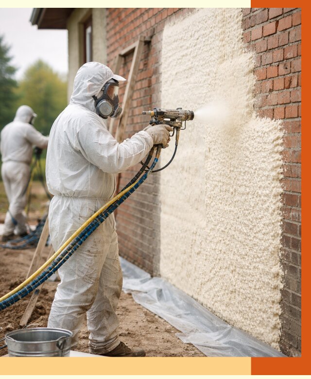 Утепление кирпичного дома ППУ в Кохме под ключ от 6752 руб. | ТепломастерКхм