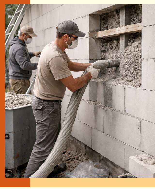 Утепление дома из газобетона эковатой в Кохме