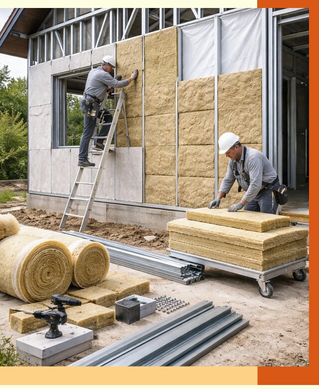 Утепление дома из ЛСТК в Кохме от 5402 руб./м² — профессионально | ТепломастерКхм