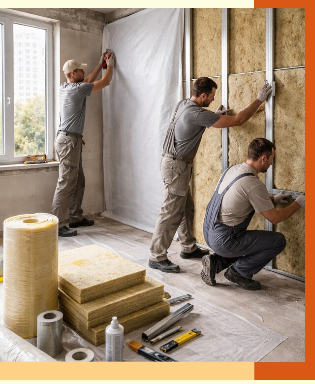 Утепление квартиры в Кохме от 4675 руб/м2 — утеплить квартиру изнутри и снаружи | ТепломастерКхм