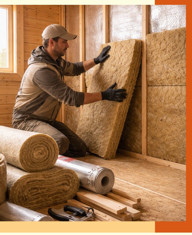 Утепление бани в Кохме под ключ от 4675 руб./м2 — утеплить потолок, пол и стены | ТепломастерКхм