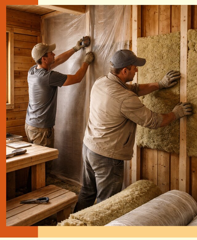 Утепление бани изнутри в Кохме качественно и недорого