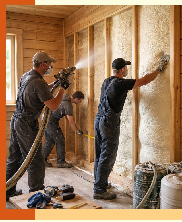 Утепление бани пенополиуретаном (ППУ) в Кохме