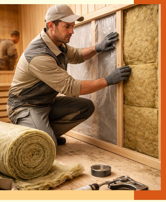 Утепление сауны изнутри в Кохме от 6752 руб. за м2 | ППУ, под ключ — ТепломастерКхм