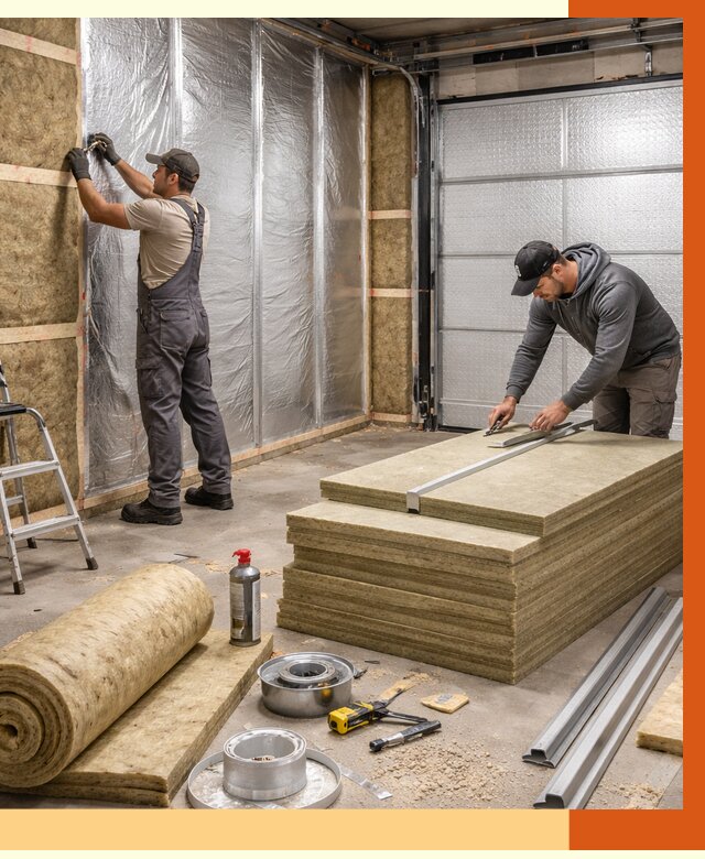 Утепление гаража в Кохме от 4675 руб/м2 — комплексное утепление ворот и стен | ТепломастерКхм