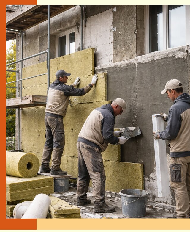 Утепление фасада зданий и домов в Кохме