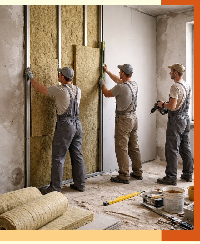 Утепление стен изнутри в Кохме от 2337 руб/м² под ключ | ТепломастерКхм