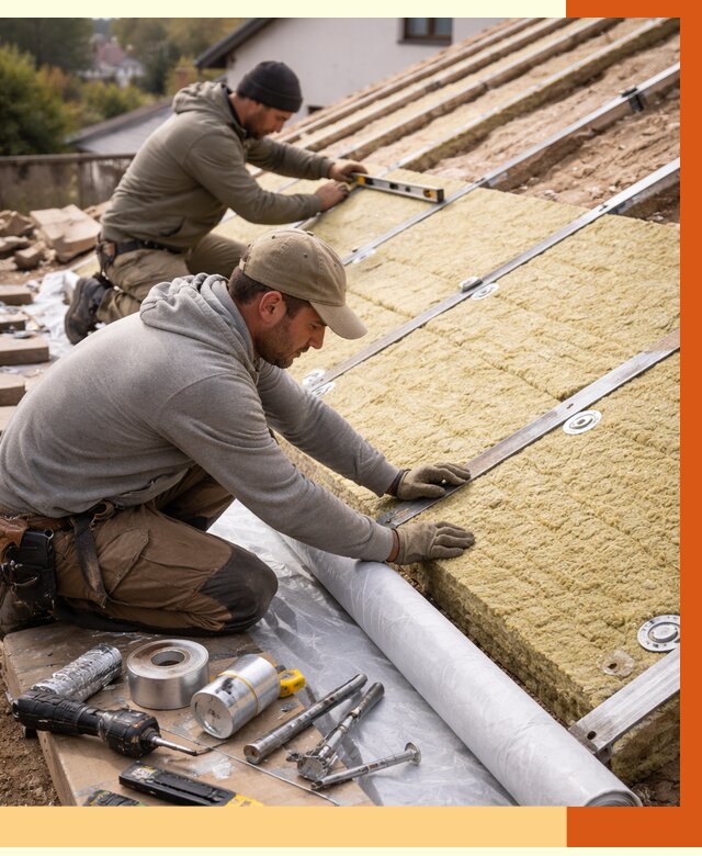 Утепление крыши снаружи в Кохме под ключ от 1247 руб./м2 | ТепломастерКхм