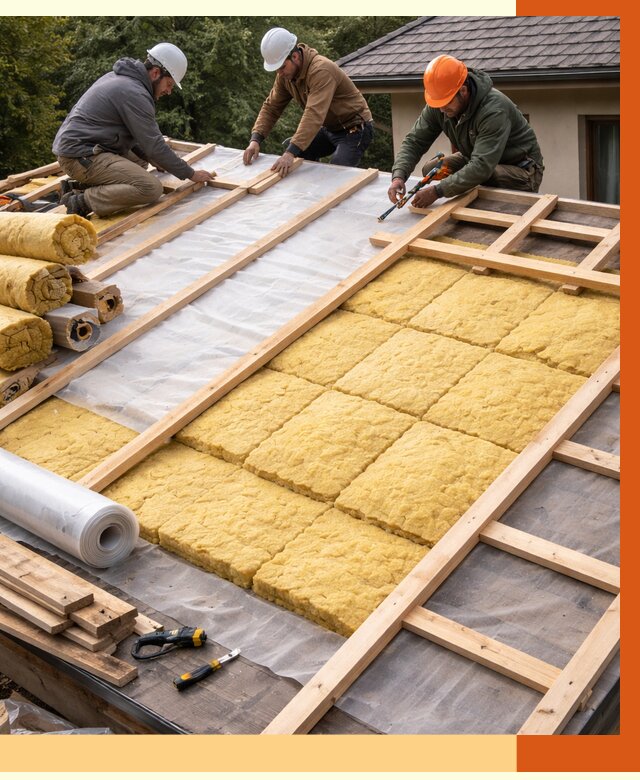 Утепление скатной крыши в Кохме от 1299 руб./м2 под ключ | ТепломастерКхм