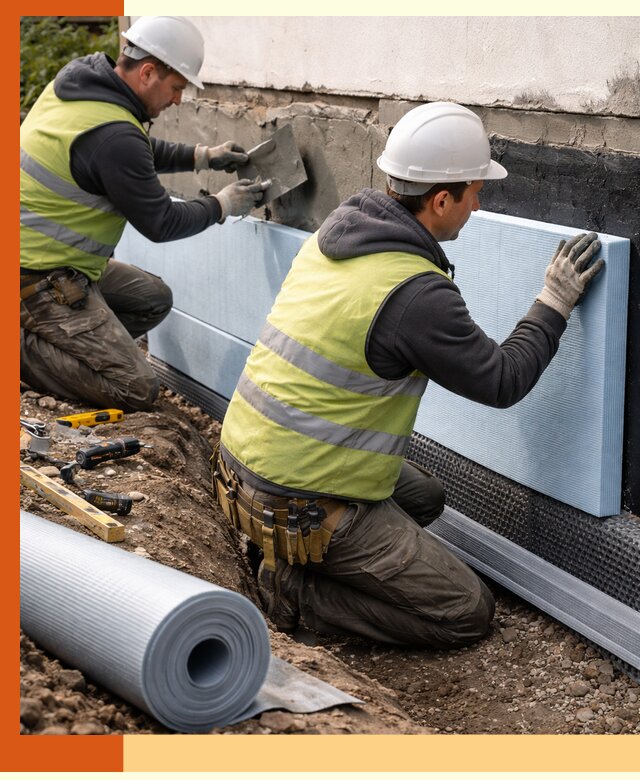 Утепление фундамента снаружи в Кохме — профессиональная теплоизоляция