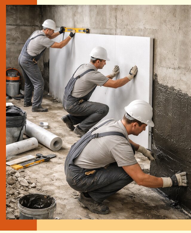 Утепление фундамента изнутри профессионально в Кохме