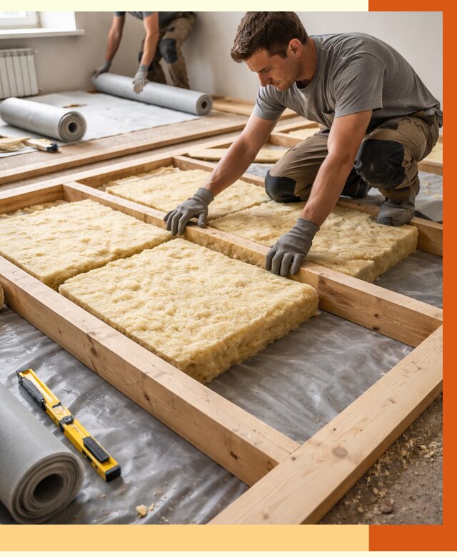 Утепление деревянного пола в Кохме от 1558 руб./м2 под ключ | ТепломастерКхм