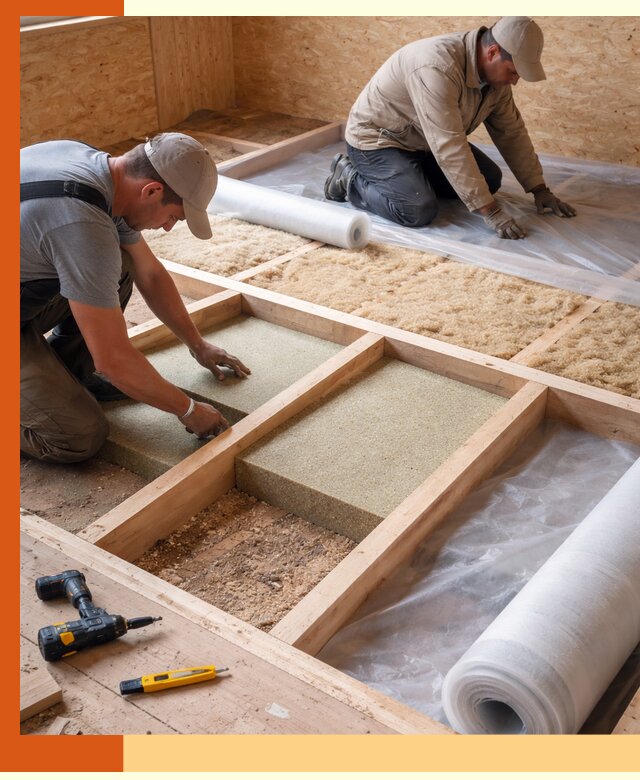 Профессиональное утепление деревянного пола в Кохме