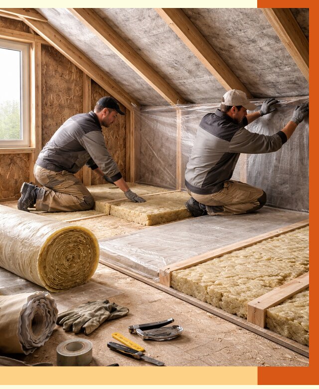 Утепление чердака в Кохме от 7791 руб/м² — теплоизоляция и комплексное утепление под ключ | ТепломастерКхм