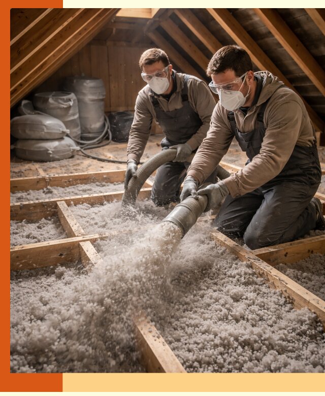 Утепление чердака эковатой в Кохме — быстро и надёжно