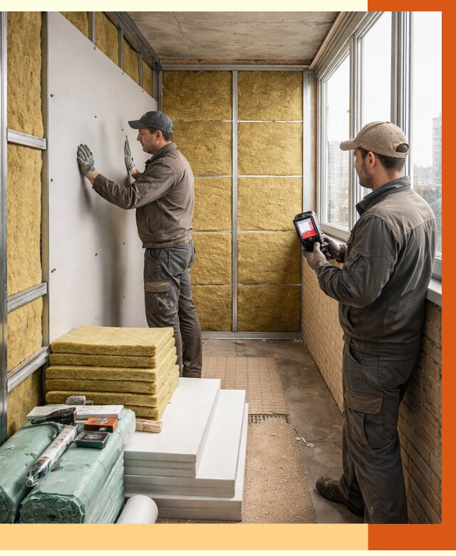 Утепление балкона в Кохме от 4675 руб. под ключ | ТепломастерКхм