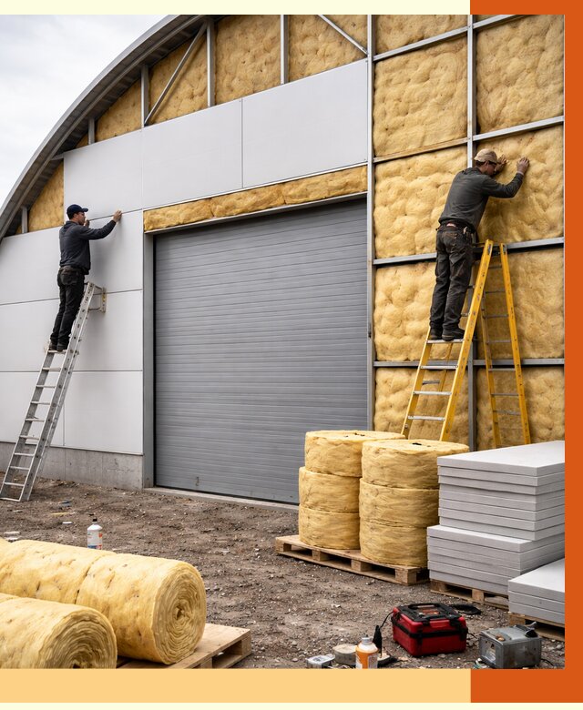 Утепление ангара пенополиуретаном в Кохме от 7479 руб./м² — комплекс от ТепломастерКхм