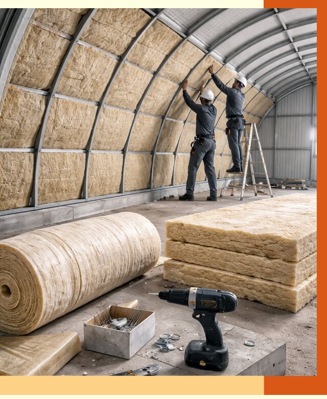 Утепление арочного ангара в Кохме от 3324 руб./м2 под ключ | ТепломастерКхм