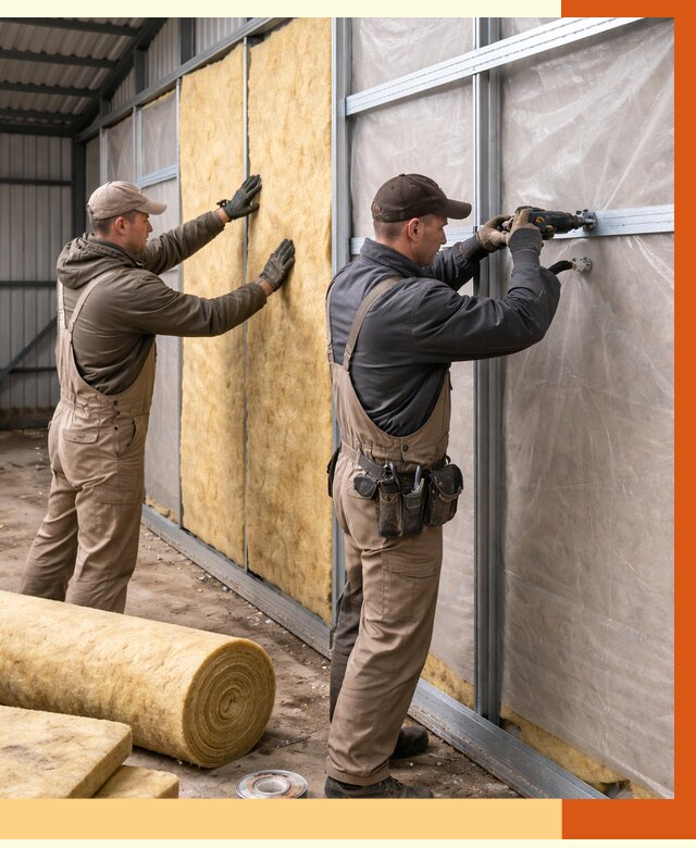 Утепление металлического ангара в Кохме от 4934 руб/м2 — услуги под ключ | ТепломастерКхм