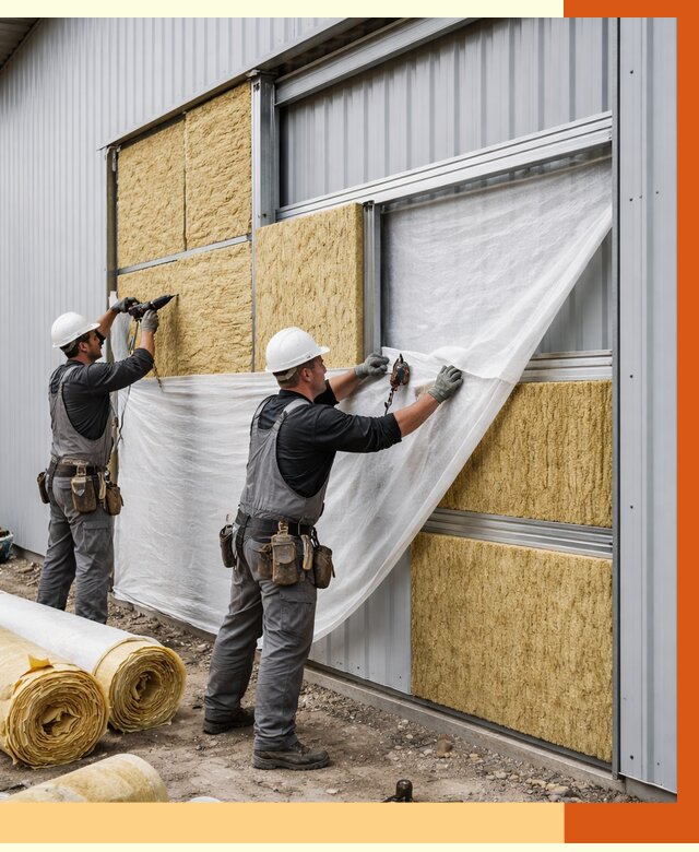 Утепление металлического склада в Кохме от 4675 руб/м2 — комплексное утепление под ключ | ТепломастерКхм