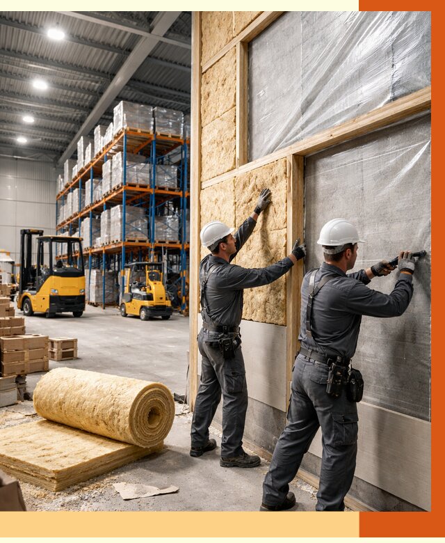 Утепление склада с техникой в Кохме от 4363 руб./м2 — комплексно под ключ | ТепломастерКхм