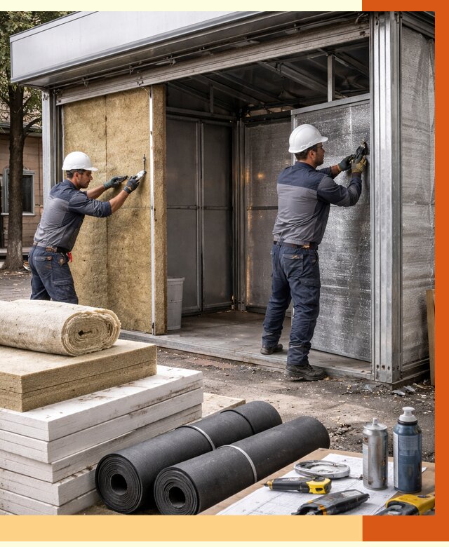 Утепление павильона шаурма в Кохме под ключ от 1247 руб. за м² | ТепломастерКхм