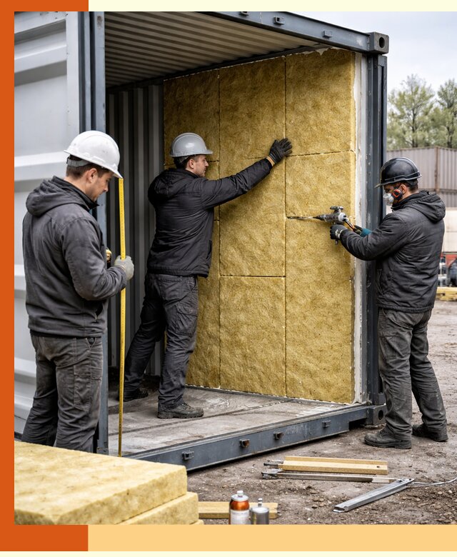 Утепление морского контейнера в Кохме: надежная теплоизоляция и защита