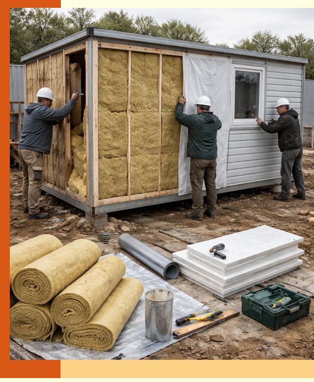 Утепление строительной бытовки под ключ в Кохме для любых условий