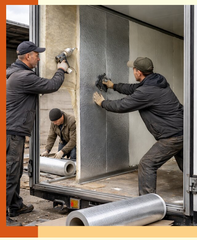 Утепление холодильного кузова в Кохме — монтаж и теплоизоляция