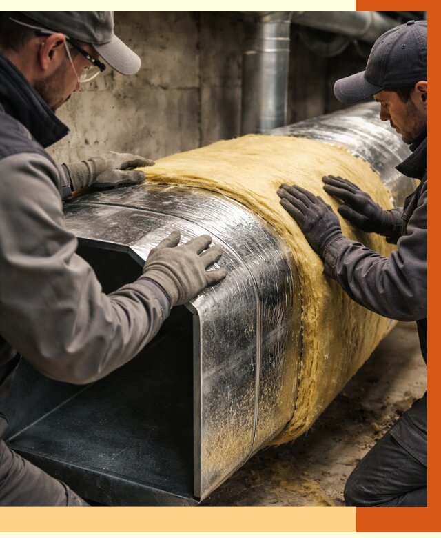 Утепление воздуховодов в Кохме от 4363 руб. — теплоизоляция вентиляции | ТепломастерКхм