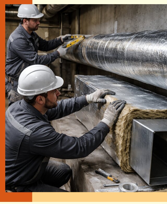 Профессиональное утепление воздуховодов и теплоизоляция в Кохме