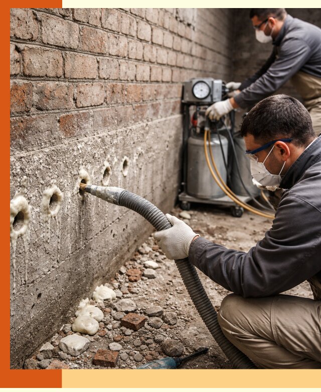 Заполнение колодцевой кладки ППУ в Кохме быстро и герметично