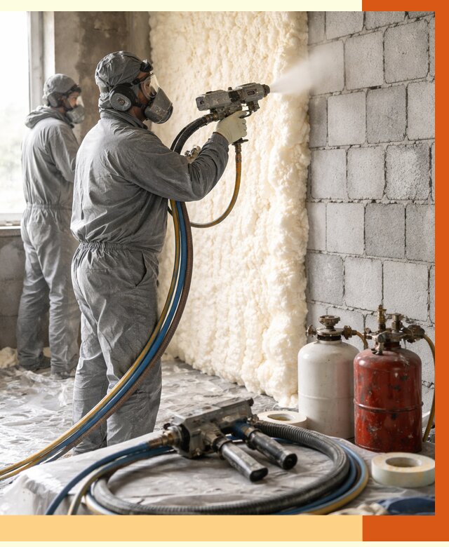 Утепление блочной стены ППУ в Кохме от 4415 руб./м² — ТепломастерКхм