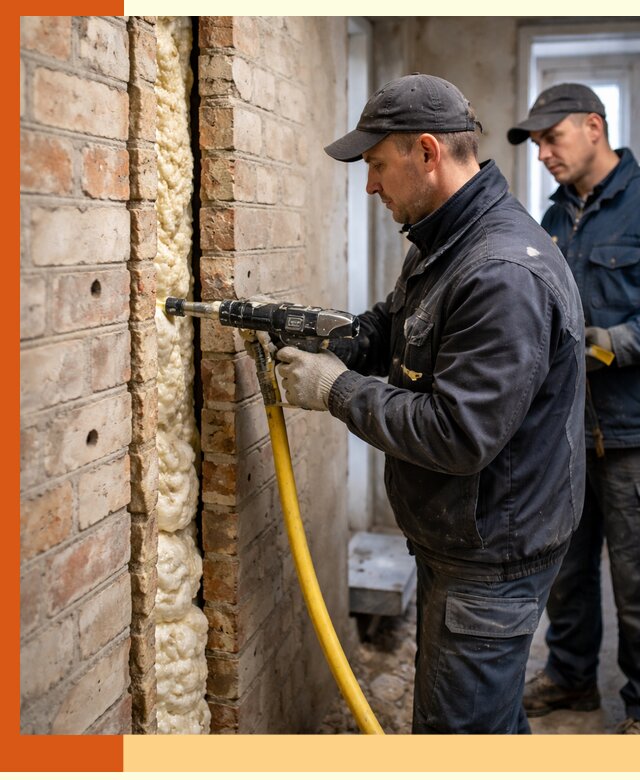 Межстеновое утепление пенополиуретаном в Кохме