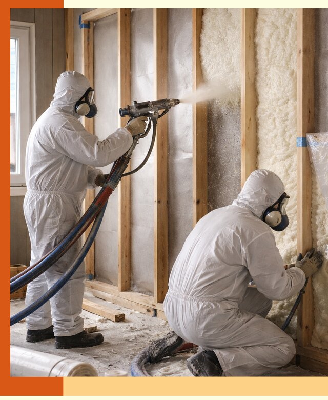 Утепление каркасной стены ППУ в Кохме для домов и коттеджей