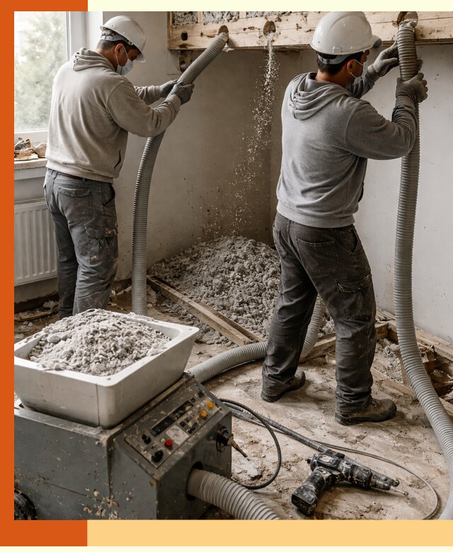 Заполнение пустот перекрытий пеной и наполнителями в Кохме