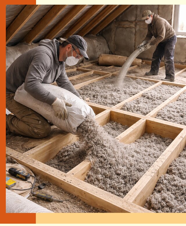 Заполнение полостей чердачного перекрытия в Кохме качественно и надёжно