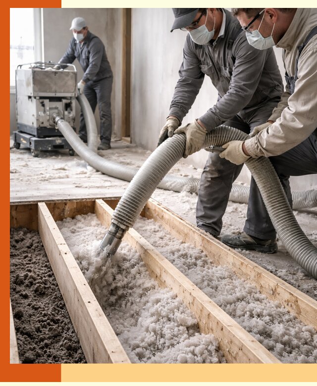 Заполнение полостей межэтажного перекрытия в Кохме эффективно и герметично