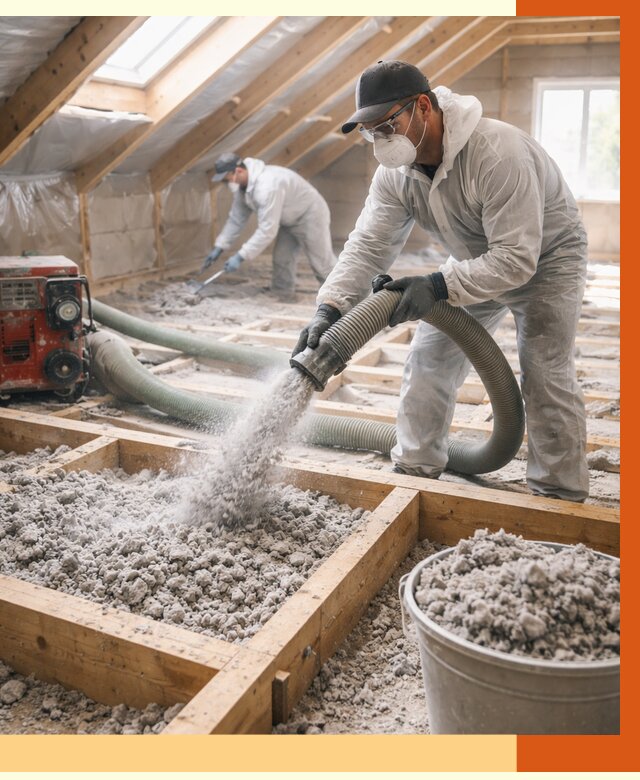 Утепление эковатой в Кохме от 3064 руб./м2 — монтаж и задувка | ТепломастерКхм