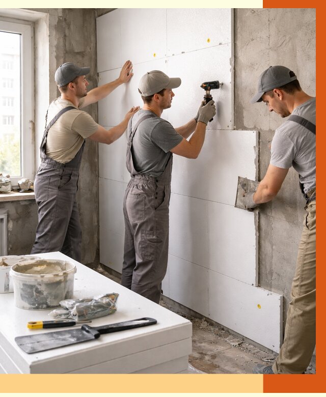 Утепление пенопластом домов и стен в Кохме от 1922 руб. — ТепломастерКхм