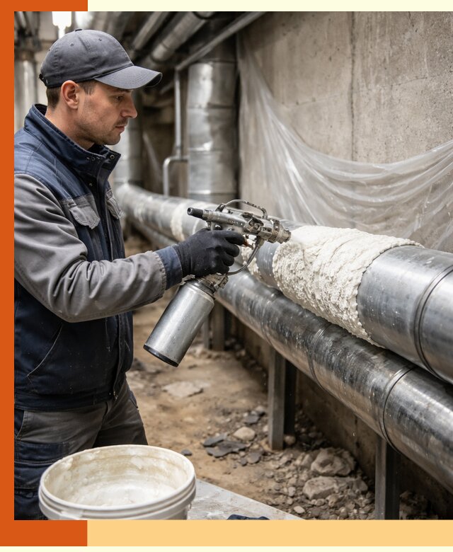 Утепление труб жидкой теплоизоляцией в Кохме