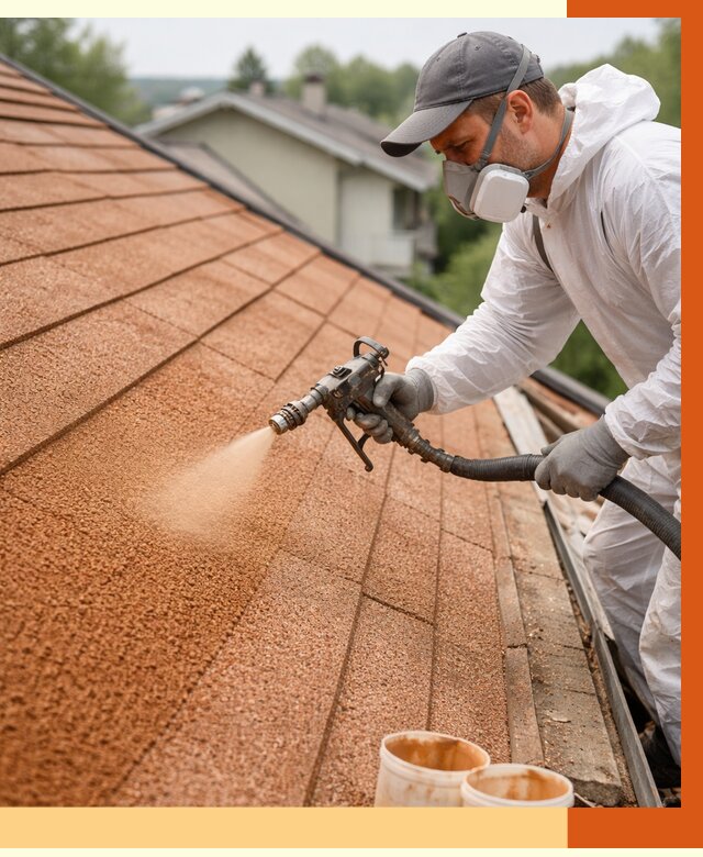 Утепление кровли жидкой пробкой в Кохме от 2805 руб./м² под ключ | ТепломастерКхм