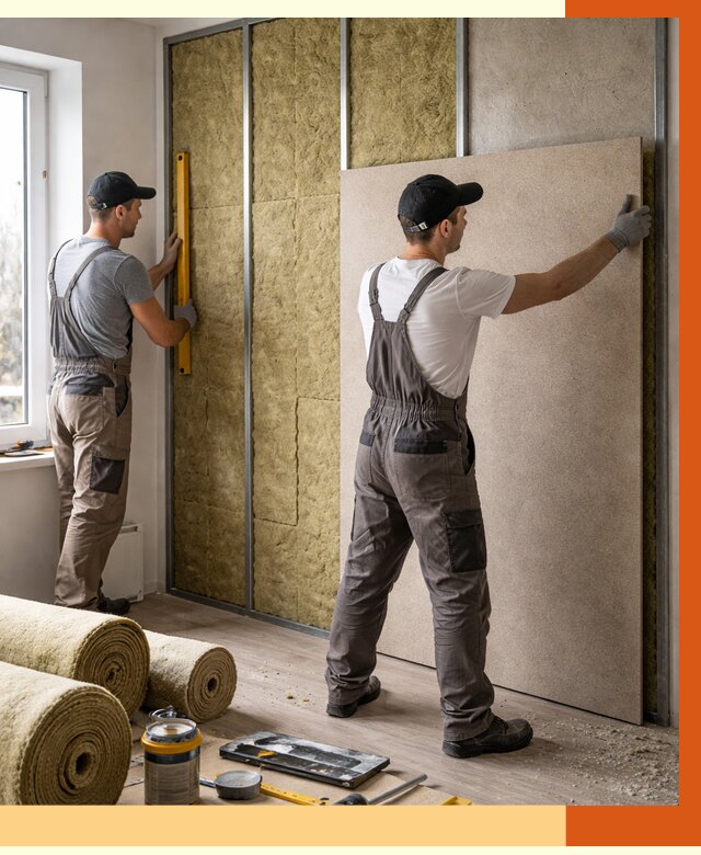 Шумоизоляция стен в Кохме от 4675 руб/м2 — звукоизоляция стен под ключ | ТепломастерКхм