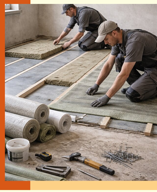 Шумоизоляция пола в Кохме — профессиональная звукоизоляция помещений